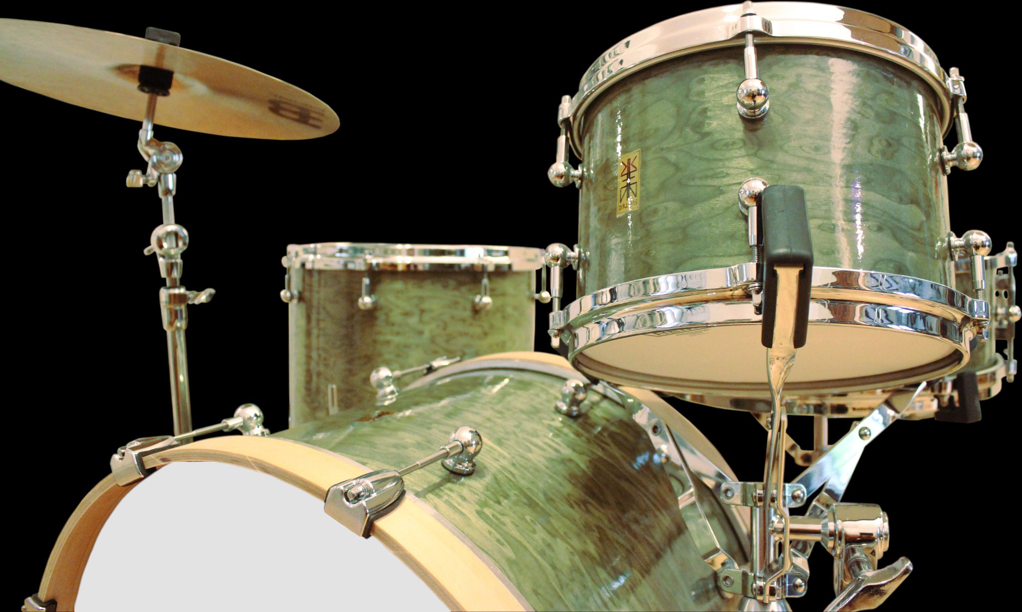 Drum Sets: Green Birdseye